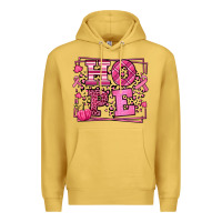 Antique Gold Hope Breast Cancer Awareness Fall Premium Hoodie - LillyAllenDesigns