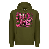 Army Green Hope Breast Cancer Awareness Fall Premium Hoodie - LillyAllenDesigns