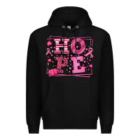 Black Hope Breast Cancer Awareness Fall Premium Hoodie - LillyAllenDesigns