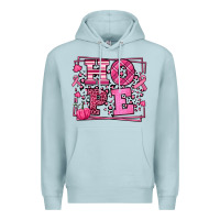 Blue Mist Hope Breast Cancer Awareness Fall Premium Hoodie - LillyAllenDesigns