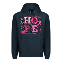 Navy Hope Breast Cancer Awareness Fall Premium Hoodie - LillyAllenDesigns
