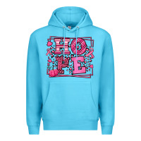 Ocean Blue Hope Breast Cancer Awareness Fall Premium Hoodie - LillyAllenDesigns