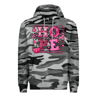 Slate Camo Hope Breast Cancer Awareness Fall Premium Hoodie - LillyAllenDesigns
