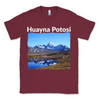 Burgundy Bolivia Huayna Potosi Mountain Andes Art Classic Tee - trangStudio