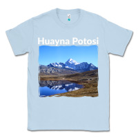 Dusty Blue Bolivia Huayna Potosi Mountain Andes Art Classic Tee - trangStudio