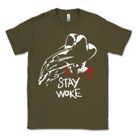 Army Green stay woke freddy krueger Classic Tee - trangStudio
