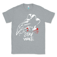 Heather Grey stay woke freddy krueger Classic Tee - trangStudio