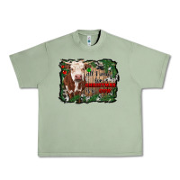 Oil Green all i want for christmas is a cow cowhide Urban Heavy Tee - RanaPortraitStore
