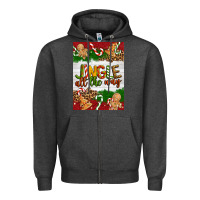 Charcoal Heather Christmas Jingle All The Way Zipper Hoodie - Artiststas