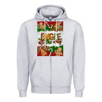 Heather Grey Christmas Jingle All The Way Zipper Hoodie - Artiststas