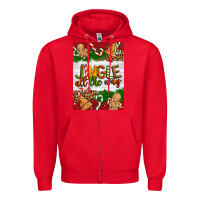 Red Christmas Jingle All The Way Zipper Hoodie - Artiststas