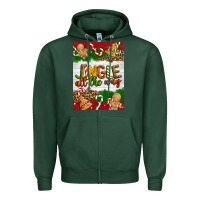 Sports Green Christmas Jingle All The Way Zipper Hoodie - Artiststas