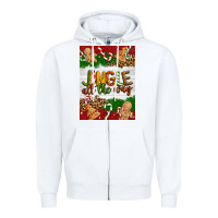 White Christmas Jingle All The Way Zipper Hoodie - Artiststas