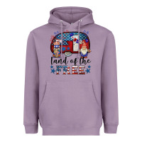 Lavender land of the free caravan gnomies Heavyweight Hoodie - BarkalooDesign