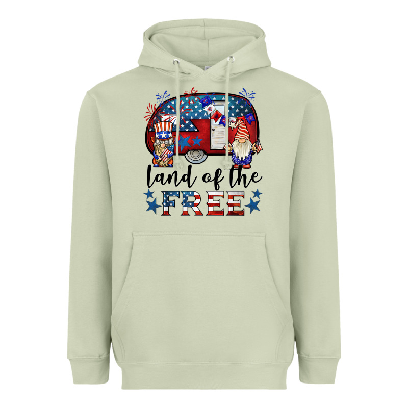 Land Of The Free Caravan Gnomies Heavyweight Hoodie by BarkalooDesign | Teevron