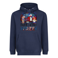 Navy land of the free caravan gnomies Heavyweight Hoodie - BarkalooDesign