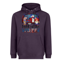 Plum land of the free caravan gnomies Heavyweight Hoodie - BarkalooDesign