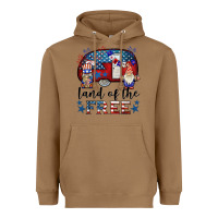 Toasted Coconut land of the free caravan gnomies Heavyweight Hoodie - BarkalooDesign