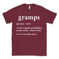 Burgundy Grandpa Gift for Gramps, Fathers Day Birthday Gift Idea Classic Tee - trangStudio