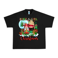 Black just a girl who loves christmas Urban Heavy Tee - CowGirlArtShop