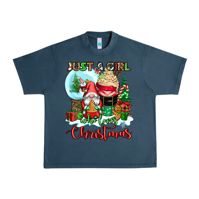 Just A Girl Who Loves Christmas Urban Heavy Tee by CowGirlArtShop | Teevron