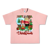 Salmon just a girl who loves christmas Urban Heavy Tee - CowGirlArtShop