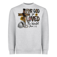 Heather Grey for god so loved the world jhon Heavyweight Sweatshirt - CowhideDigitalArt