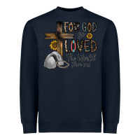 Navy for god so loved the world jhon Heavyweight Sweatshirt - CowhideDigitalArt