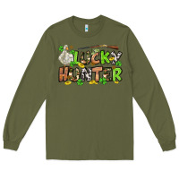 Army Green Lucky hunter St. Patrick's Day Long Sleeve Tee - OliviaCreatesArt