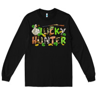 Black Lucky hunter St. Patrick's Day Long Sleeve Tee - OliviaCreatesArt