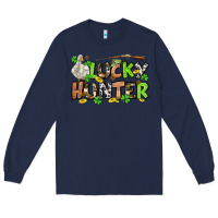 Navy Lucky hunter St. Patrick's Day Long Sleeve Tee - OliviaCreatesArt