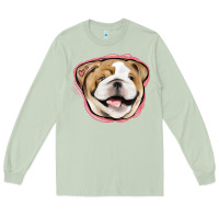 Matcha bulldog pink glitter Long Sleeve Tee - Jasminsmagicworld