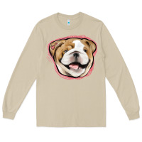 Mushroom bulldog pink glitter Long Sleeve Tee - Jasminsmagicworld