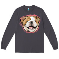 Smoke bulldog pink glitter Long Sleeve Tee - Jasminsmagicworld