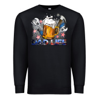 Black dad life beer and tools Premium Sweatshirt - BarkalooDesign