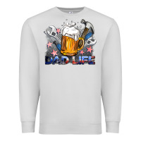Dove Grey dad life beer and tools Premium Sweatshirt - BarkalooDesign