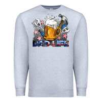 Heather Grey dad life beer and tools Premium Sweatshirt - BarkalooDesign