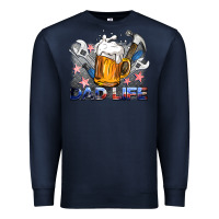 Navy dad life beer and tools Premium Sweatshirt - BarkalooDesign