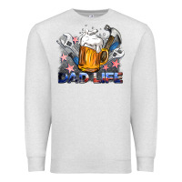 Oatmeal Heather dad life beer and tools Premium Sweatshirt - BarkalooDesign