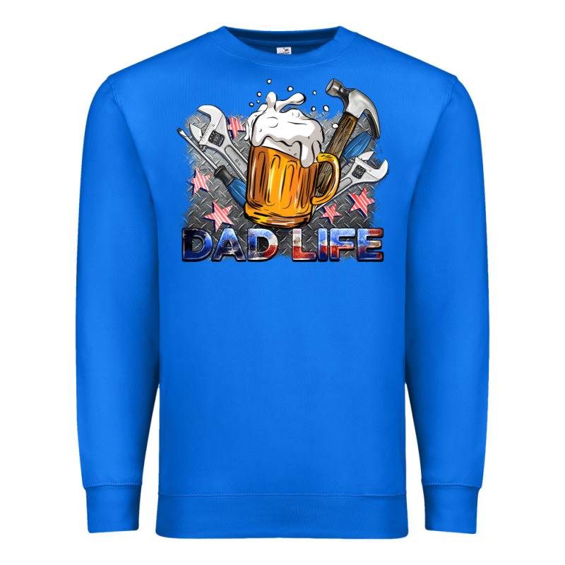Dad Life Beer And Tools Premium Sweatshirt by BarkalooDesign | Teevron