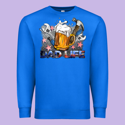 Dad Life Beer And Tools Premium Sweatshirt Designed By Barkaloodesign