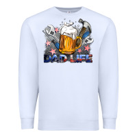 White dad life beer and tools Premium Sweatshirt - BarkalooDesign