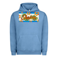Pigment Pebble Blue shalom with olive branch Urban Hoodie - AdoDesignShop