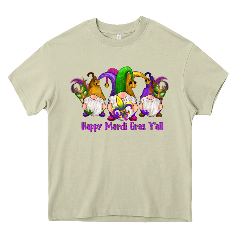 Happy Mardi Gras Y'all Gnomes Heavy Core Tee by RanaPortraitStore | Teevron