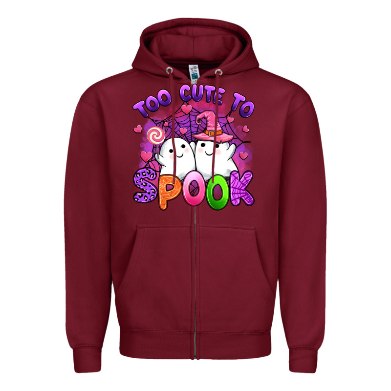 Too Cute Spook Zipper Hoodie by Artiststas | Teevron