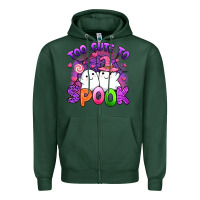 Sports Green too cute spook Zipper Hoodie - Artiststas
