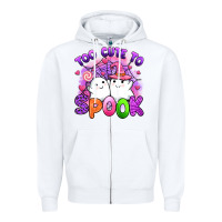White too cute spook Zipper Hoodie - Artiststas