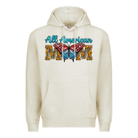 Oatmeal Heather All American Mom Butterfly Premium Hoodie - LillyAllenDesigns