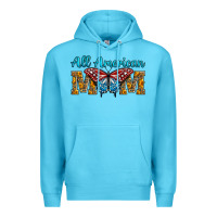 Ocean Blue All American Mom Butterfly Premium Hoodie - LillyAllenDesigns