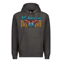 Smoke All American Mom Butterfly Premium Hoodie - LillyAllenDesigns